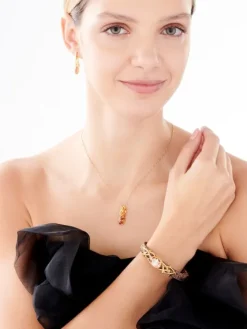 Zawieszka srebrna ze szlifowanym szkłem