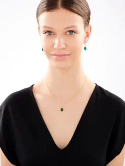 Zawieszka srebrna ze szlifowanym szkłem