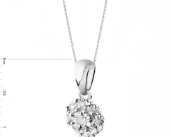 Zawieszka z białego złota z diamentami - 0,05 ct - próba 585