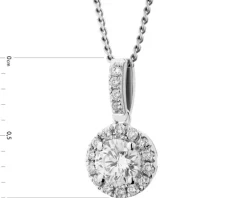 Zawieszka z białego złota z brylantami - 0,43 ct - próba 585