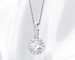 Zawieszka z białego złota z brylantami - 0,43 ct - próba 585