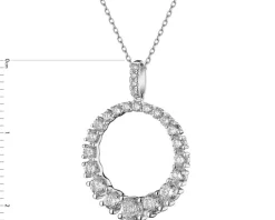 Zawieszka z białego złota z brylantami - 0,85 ct - próba 585