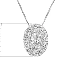 Zawieszka z białego złota z diamentami laboratoryjnymi - 1,50 ct - próba 750