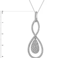 Zawieszka z białego złota z brylantami - 0,82 ct - próba 585