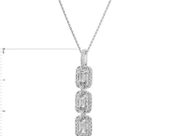 Zawieszka z białego złota z diamentami - 0,27 ct - próba 585