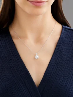 Zawieszka z białego złota z diamentami - 1,54 ct - próba 750