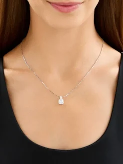 Zawieszka z białego złota z diamentami - SI1/H - 1,15 ct - próba 750