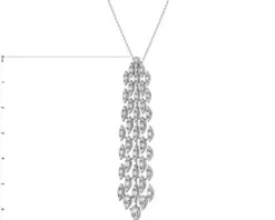 Zawieszka z białego złota z brylantami - 2,73 ct - próba 750