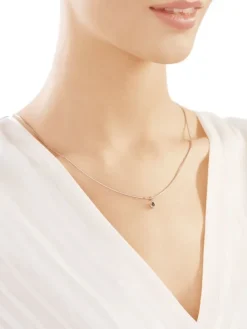 Zawieszka z białego złota z diamentami - 0,05 ct - próba 375