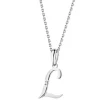 Zawieszka z białego złota z diamentem - litera L - 0,004 ct - próba 585