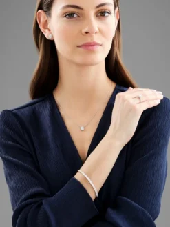 Zawieszka z białego złota z diamentami - 0,56 ct - próba 750