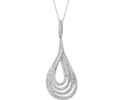 Zawieszka z białego złota z brylantami - 0,79 ct - próba 585