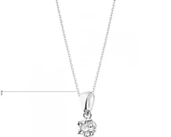 Zawieszka z białego złota z brylantem - 0,05 ct - próba 585