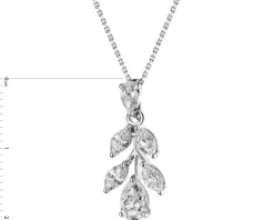 Zawieszka z białego złota z diamentami - 1,20 ct - próba 750