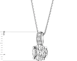Zawieszka z białego złota z diamentami - 0,64 ct - próba 585