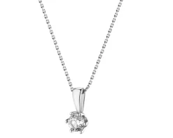 Zawieszka z białego złota z brylantem - SI2/H - 0,25 ct - próba 585