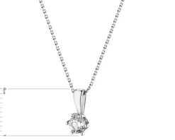 Zawieszka z białego złota z brylantem - SI2/H - 0,25 ct - próba 585