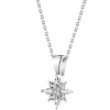 Zawieszka z białego złota z diamentem - gwiazda - 0,005 ct - próba 585