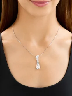 Zawieszka z białego złota z brylantami - 1,00 ct - próba 750