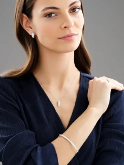 Zawieszka z białego złota z brylantami - 0,50 ct - próba 750