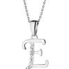 Zawieszka z białego złota z diamentem - litera E - 0,003 ct - próba 585
