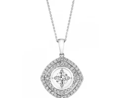 Zawieszka z białego złota z brylantami - 0,50 ct - próba 585