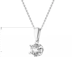 Zawieszka z białego złota z brylantem - 0,38 ct - próba 585
