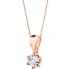 Zawieszka z różowego  i białego złota z brylantem - 0,01 ct - próba 375