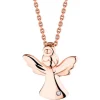 Zawieszka z różowego złota z diamentem – aniołek - 0,002 ct - próba 585