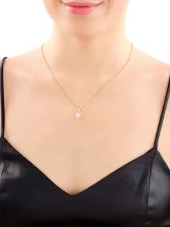 Zawieszka z żółtego i białego złota z brylantami - 0,52 ct - próba 585