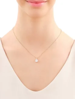 Zawieszka z żółtego złota z brylantami - 0,35 ct - próba 585