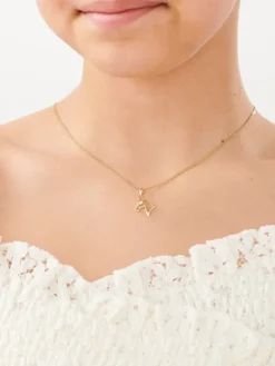 Zawieszka z żółtego złota z brylantem - koń - 0,01 ct - próba 375