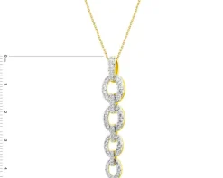 Zawieszka z żółtego złota z brylantami - 0,75 ct - próba 585