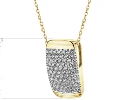 Zawieszka z żółtego złota z brylantami - 0,30 ct - próba 585