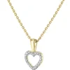 Zawieszka z żółtego złota z diamentami - serce - 0,04 ct - próba 585