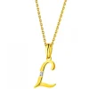 Zawieszka z żółtego złota z diamentem - litera L - 0,004 ct - próba 585