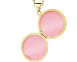 Zawieszka z żółtego złota z diamentem - puzderko - koło - 0,005 ct - próba 375