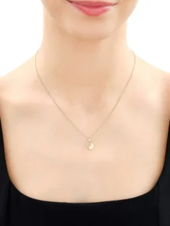 Zawieszka z żółtego złota z diamentem - yin yang - 0,006 ct - próba 375