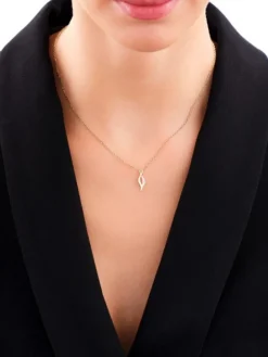 Zawieszka z żółtego złota z diamentem - 0,004 ct - próba 375