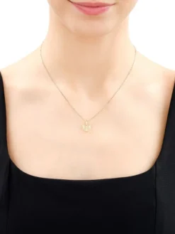 Zawieszka z żółtego złota z diamentami - serce - 0,008 ct - próba 375