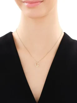 Zawieszka z żółtego złota z diamentami - serce - 0,01 ct - próba 375