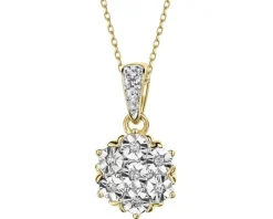 Zawieszka z  żółtego złota z diamentami - 0,03 ct - próba 375