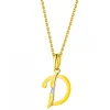 Zawieszka z żółtego złota z diamentem - litera D - 0,004 ct - próba 585