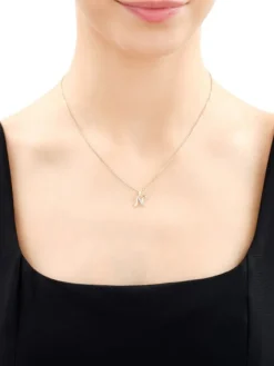 Zawieszka z żółtego złota z diamentem - litera N - 0,003 ct - próba 375