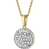 Zawieszka z żółtego złota z diamentami - 0,24 ct - próba 585