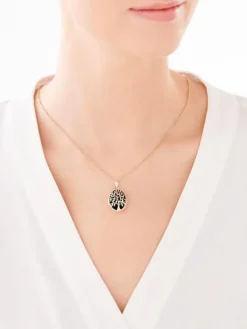 Zawieszka z żółtego złota z diamentem - puzderko - drzewko - 0,005 ct - próba 375