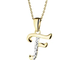 Zawieszka z żółtego złota z diamentem - litera F - 0,003 ct - próba 375