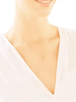 Zawieszka z żółtego złota z diamentem - litera K - 0,003 ct - próba 585