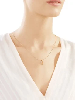 Zawieszka z żółtego złota z diamentem - 0,005 ct - próba 375