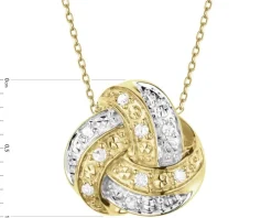 Zawieszka z żółtego złota z diamentami - 0,03 ct - próba 375